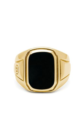 Nialaya Jewelry oblong gold-plated signet ring - Oro