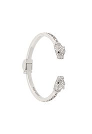 Nialaya Jewelry Bracciale goffrato Panther - Argento