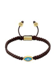 Nialaya Jewelry Bracciale con pendente Evil Eye - Marrone