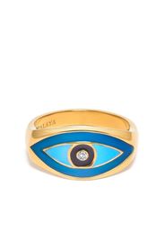 Nialaya Jewelry Anello Evil eye grande - Oro