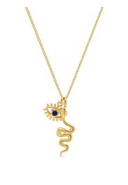 Nialaya Jewelry snake and evil eye pendant necklace - Oro