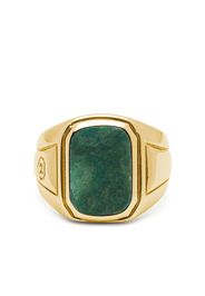 Nialaya Jewelry oblong gold-plated signet ring - Oro