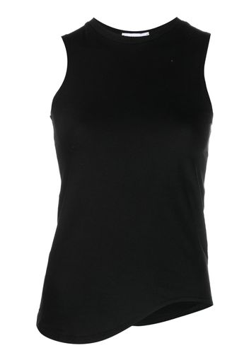 Niccolò Pasqualetti asymmetric cotton tank top - Nero