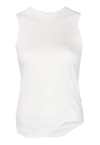 Niccolò Pasqualetti asymmetric cotton tank top - Bianco