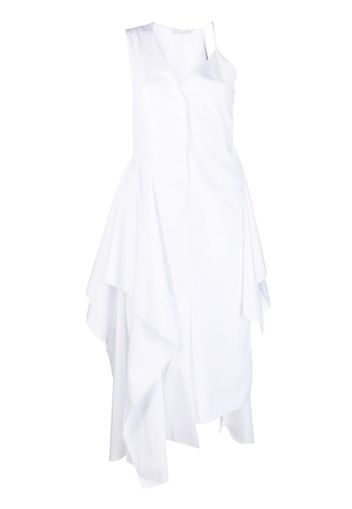 Niccolò Pasqualetti asymmetric cotton dress - Bianco