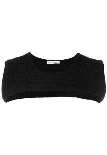 Niccolò Pasqualetti crochet-knitted crop top - Nero