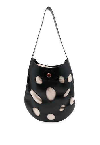 Niccolò Pasqualetti Borsa a spalla Buchi con cut-out - Nero