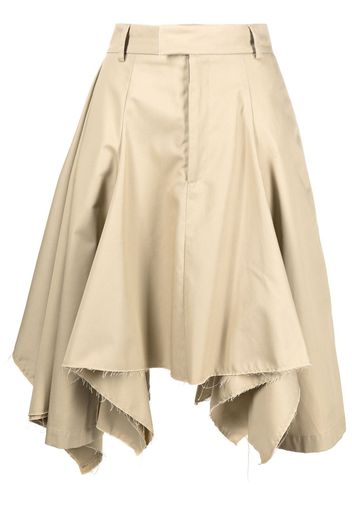 Niccolò Pasqualetti asymmetric draped cotton skirt - Toni neutri