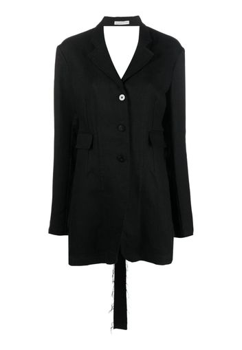 Niccolò Pasqualetti open-back linen blazer - Nero