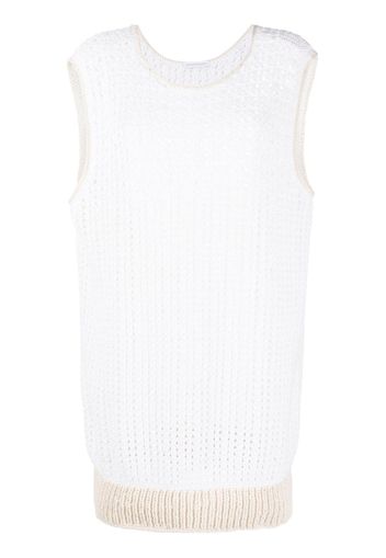 Niccolò Pasqualetti open-knit cotton blouse - Bianco