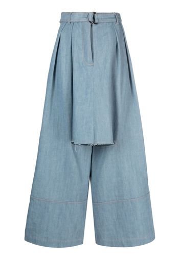 Niccolò Pasqualetti Brezza layered wide-leg trousers - Blu