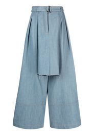 Niccolò Pasqualetti Brezza layered wide-leg trousers - Blu