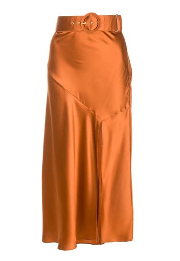 Simonetta silk midi skirt