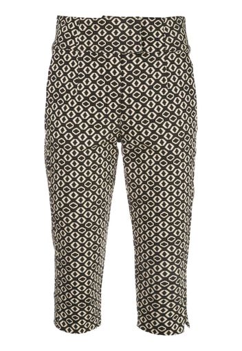 Pantaloni crop con stampa geometrica