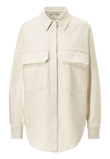 Nicholas Calista twill shirt jacket - Bianco