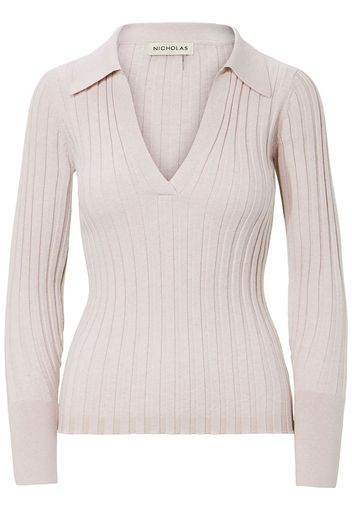 Nicholas Ivanna ribbed-knit top - Toni neutri