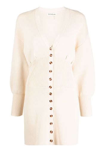 Nicholas Calla cardigan dress - Toni neutri