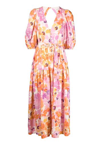 Nicholas Celie abstract-print long dress - Rosa