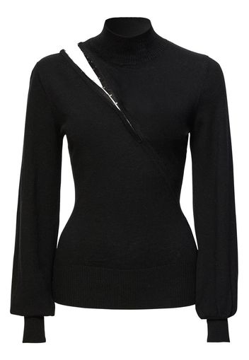 Nicholas Karima knitted slash-neck jumper - Nero