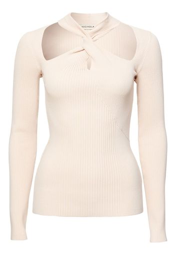 Nicholas Zaliki knitted twist top - Toni neutri