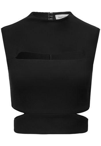 Nicholas Alaya cut-out cropped top - Nero