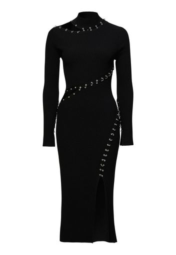 Nicholas Saba pierced midi dress - Nero