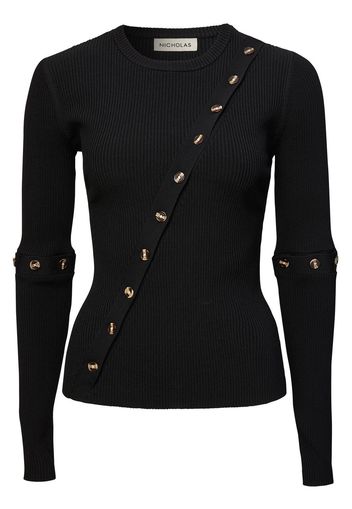 Nicholas Darna long-sleeve knitted top - Nero