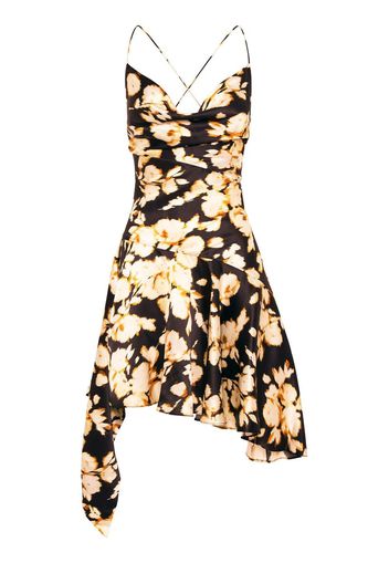 Nicholas floral-print silk dress - Nero