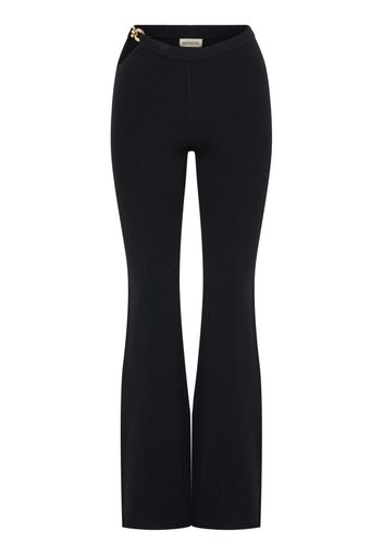 Nicholas Kari ribbed flared trousers - Nero