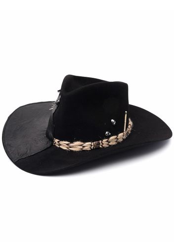 Nick Fouquet panelled wool fedora hat - Nero