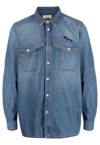 Nick Fouquet press-stud fastening denim shirt - Blu