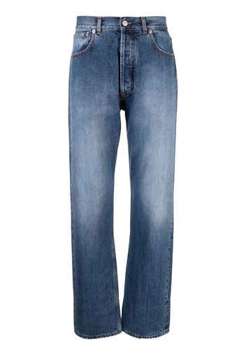 Nick Fouquet embroidered-detail denim trousers - Blu