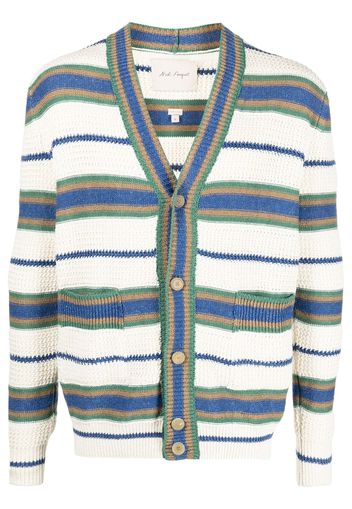 Nick Fouquet striped V-neck cardigan - Bianco