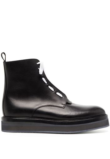 Nicolas Andreas Taralis lace-up leather ankle boots - Nero