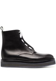 Nicolas Andreas Taralis lace-up leather ankle boots - Nero