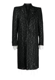 Nicolas Andreas Taralis exposed-seam single-breasted coat - Nero