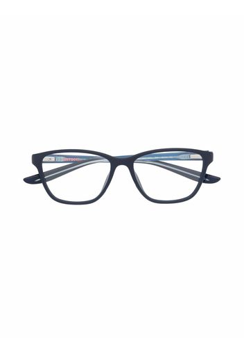 Nike Kids logo-embossed square-frame glasses - Blu