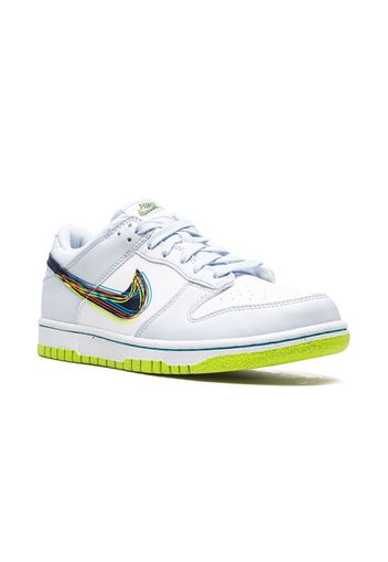 Nike Kids Dunk Low "3D Swoosh" sneakers - Bianco