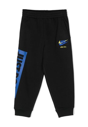 Nike Kids slogan-print track pant - Nero