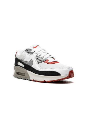 Nike Kids Air Max 90 "LTR Photon Dust Varsity Red" sneakers - Bianco