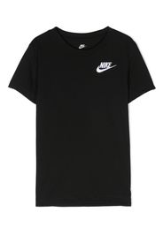 Nike Kids logo-embroidery crew-neck T-shirt - Nero