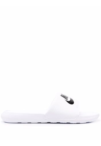 Nike logo-print slides - Bianco