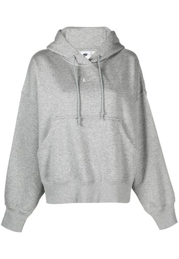 Nike logo-embroidered drawstring hoodie - Grigio