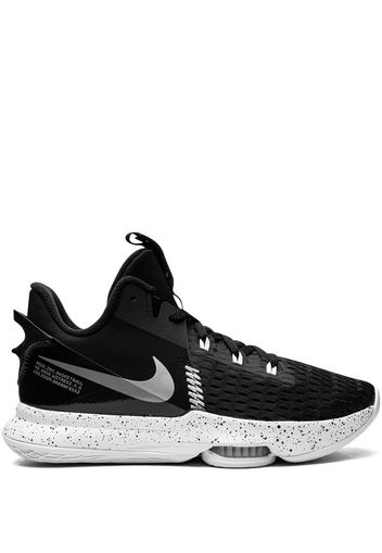 Nike LeBron Witness V high-top sneakers - BLACK/WHITE-METALLIC SILVER