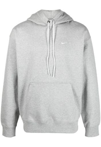 Nike logo-embroidery cotton hoodie - Grigio