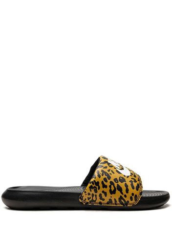 Nike Victori One "Cheetah Print" slides - Nero