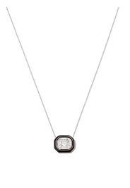 Nikos Koulis 18kt white gold diamond and enamel necklace - Argento