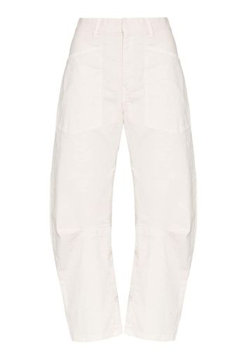 Shon curved stretch cotton trousers