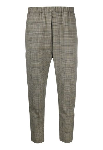 plaid cropped trousers