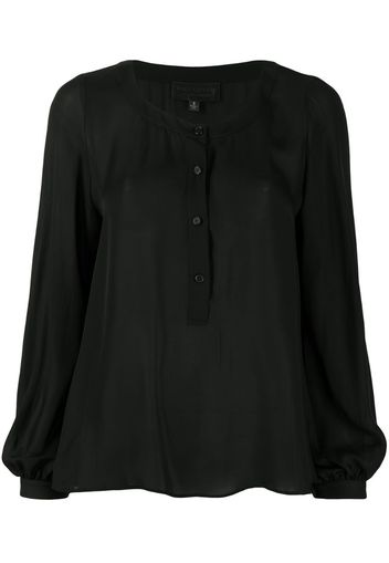 buttoned silk blouse